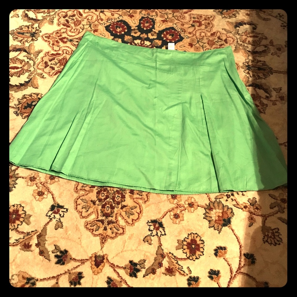 Green cotton summer skirt
